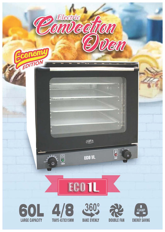 Soner ECO-1L — Electric Convection Oven, Economy Edition, 4 Trays (60 L)