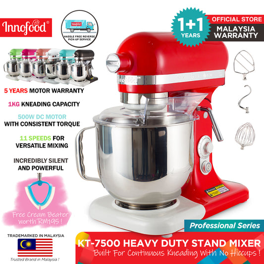 Innofood KT-7500 Heavy Duty Professional Series Stand Mixer (7L)