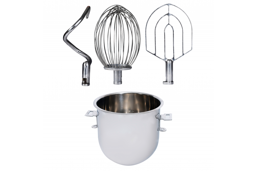 The Baker B-10ES flour mixer supplied attachments