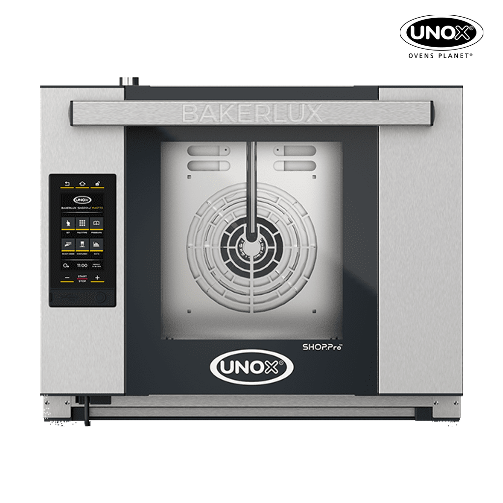 4 trays 460x330 Render of UNOX BAKERLUX SHOP.Pro™ MASTER commercial convection with humidity oven XEFR-04HS-EMDV.