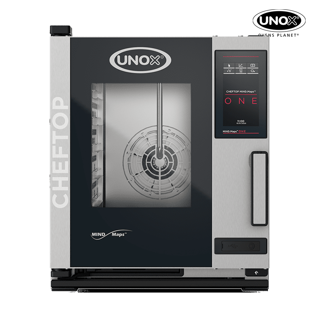5 trays GN 2/3 Render of UNOX CHEFTOP MIND.Maps™ ONE commercial combi oven XECC-0523-E1RM.