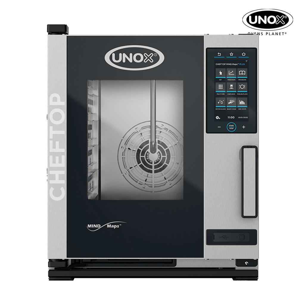5 trays GN 2/3 Render of UNOX CHEFTOP MIND.Maps™ PLUS commercial combi oven XECC-0523-EPRM.