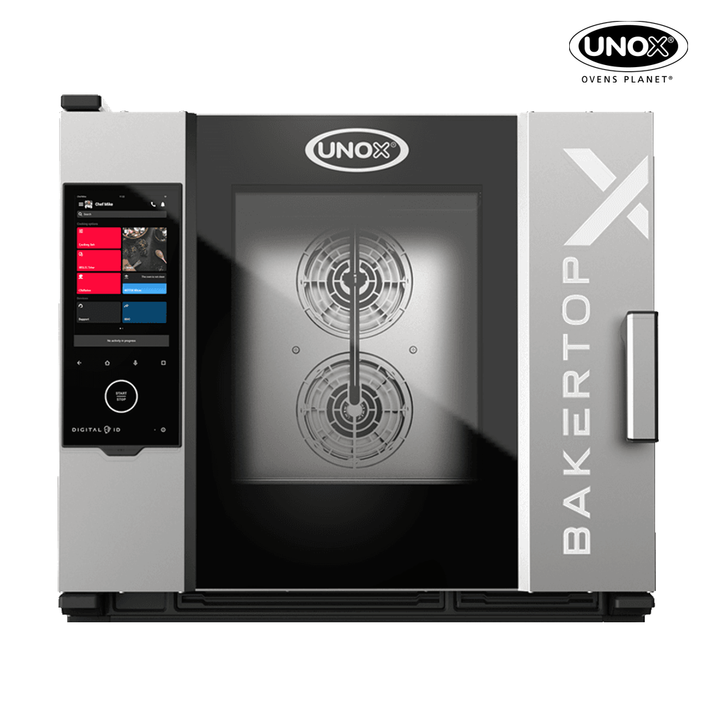 5 trays 600x400 Render of UNOX BAKERTOP-X™ commercial combi oven XELA-05EU-EXRS-POE.