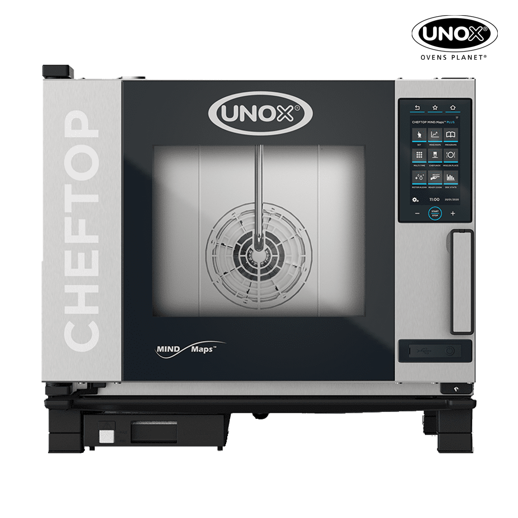 5 trays GN 1/1 Render of UNOX CHEFTOP MIND.Maps™ PLUS commercial combi oven XEVC-0511-EPRM.