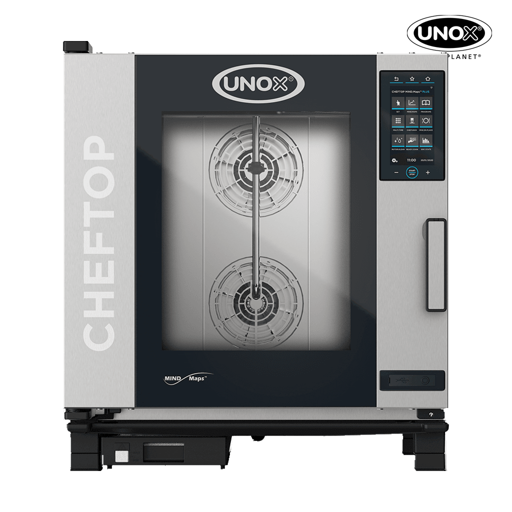 7 trays GN 1/1 Render of UNOX CHEFTOP MIND.Maps™ PLUS commercial combi oven XEVC-0711-EPRM.