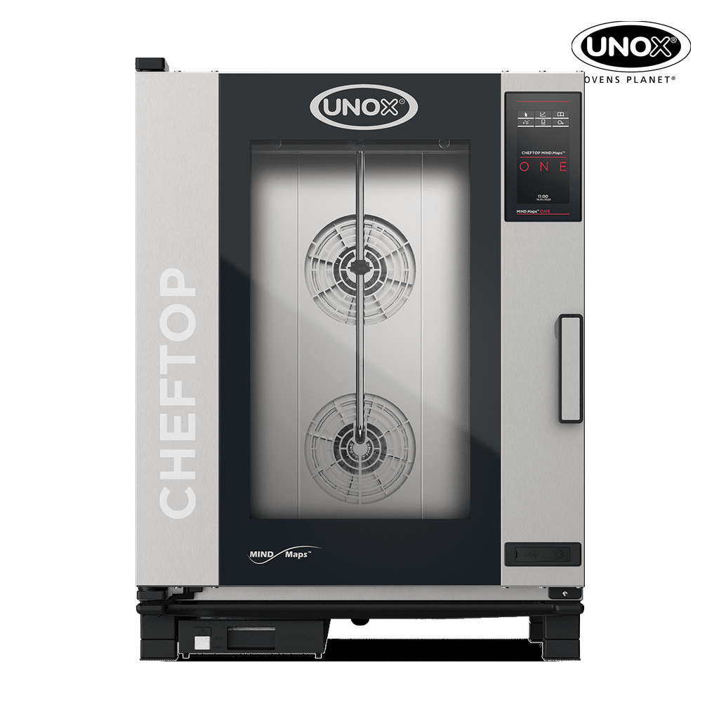 10 trays GN 1/1 Render of UNOX CHEFTOP MIND.Maps™ ONE commercial combi oven XEVC-1011-E1RM.