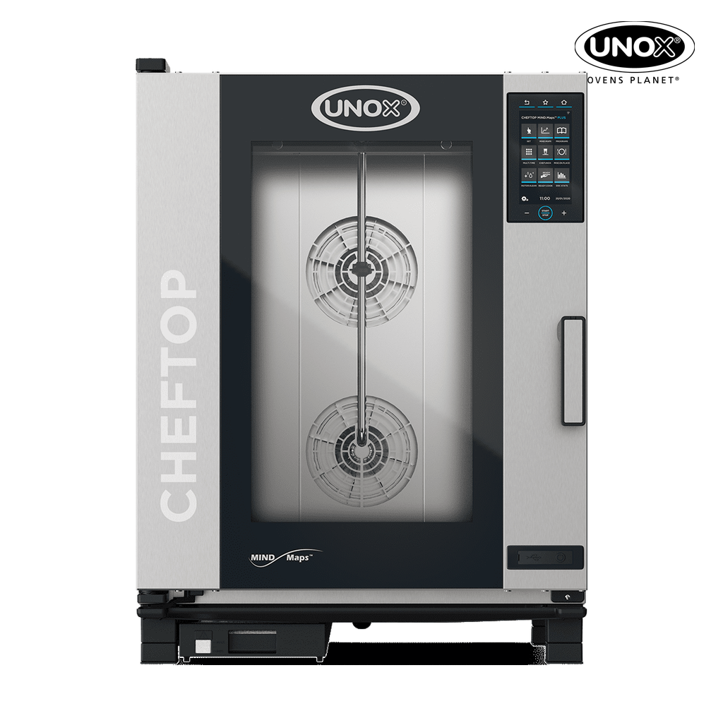 10 trays GN 1/1 Render of UNOX CHEFTOP MIND.Maps™ PLUS commercial combi oven XEVC-1011-EPRM.