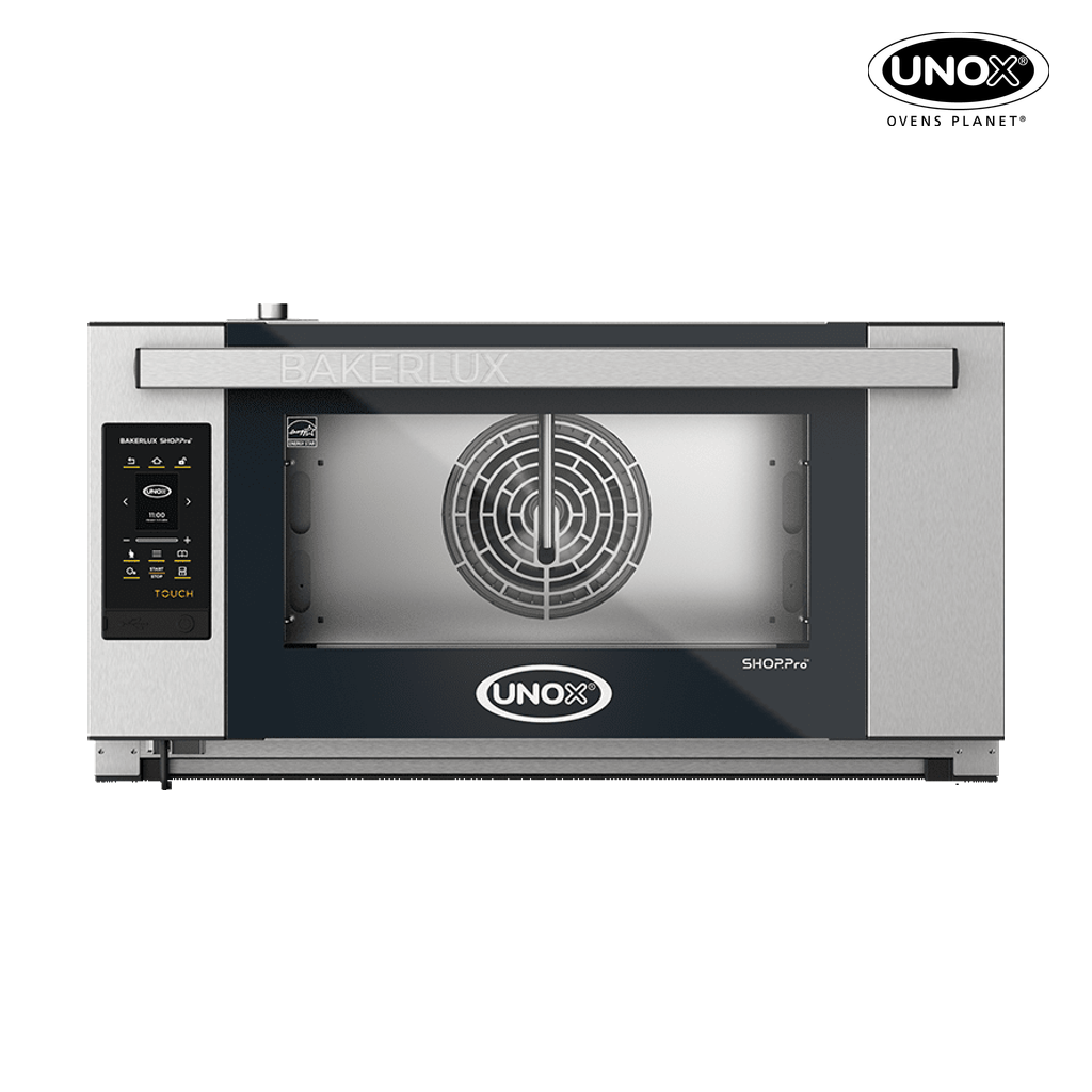 3 trays 600x400 Render of UNOX BAKERLUX SHOP.Pro™ TOUCH commercial convection with humidity oven XEFR-03EU-ETDV.