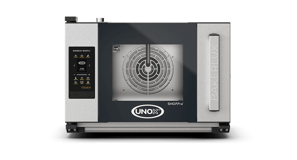 3 trays 460x330 Render of UNOX BAKERLUX SHOP.Pro™ TOUCH commercial convection with humidity oven XEFR-03HS-ETRV.