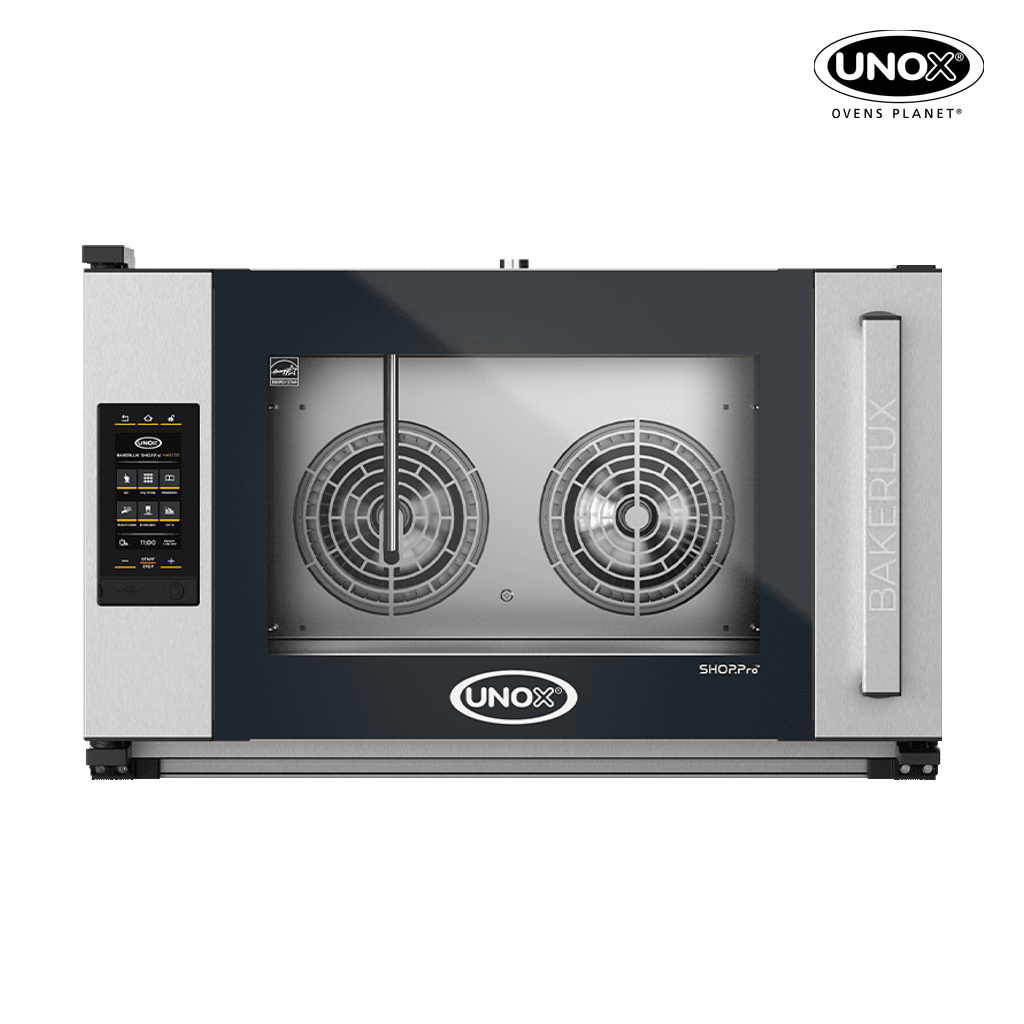 4 trays 600x400 Render of UNOX BAKERLUX SHOP.Pro™ MASTER commercial convection with humidity oven XEFR-04EU-EMRV-MT.