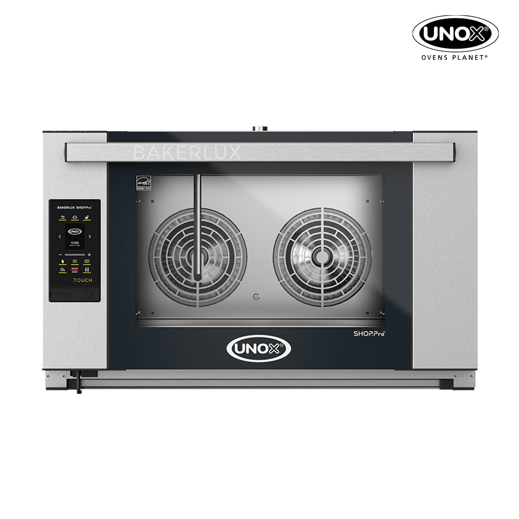 4 trays 600x400 Render of UNOX BAKERLUX SHOP.Pro™ TOUCH commercial convection with humidity oven XEFR-04EU-ETDV.