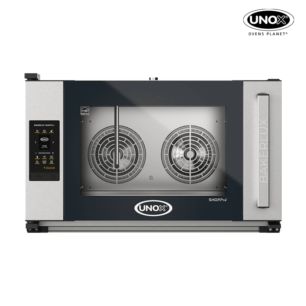 4 trays 600x400 Render of UNOX BAKERLUX SHOP.Pro™ TOUCH commercial convection with humidity oven XEFR-04EU-ETRV.