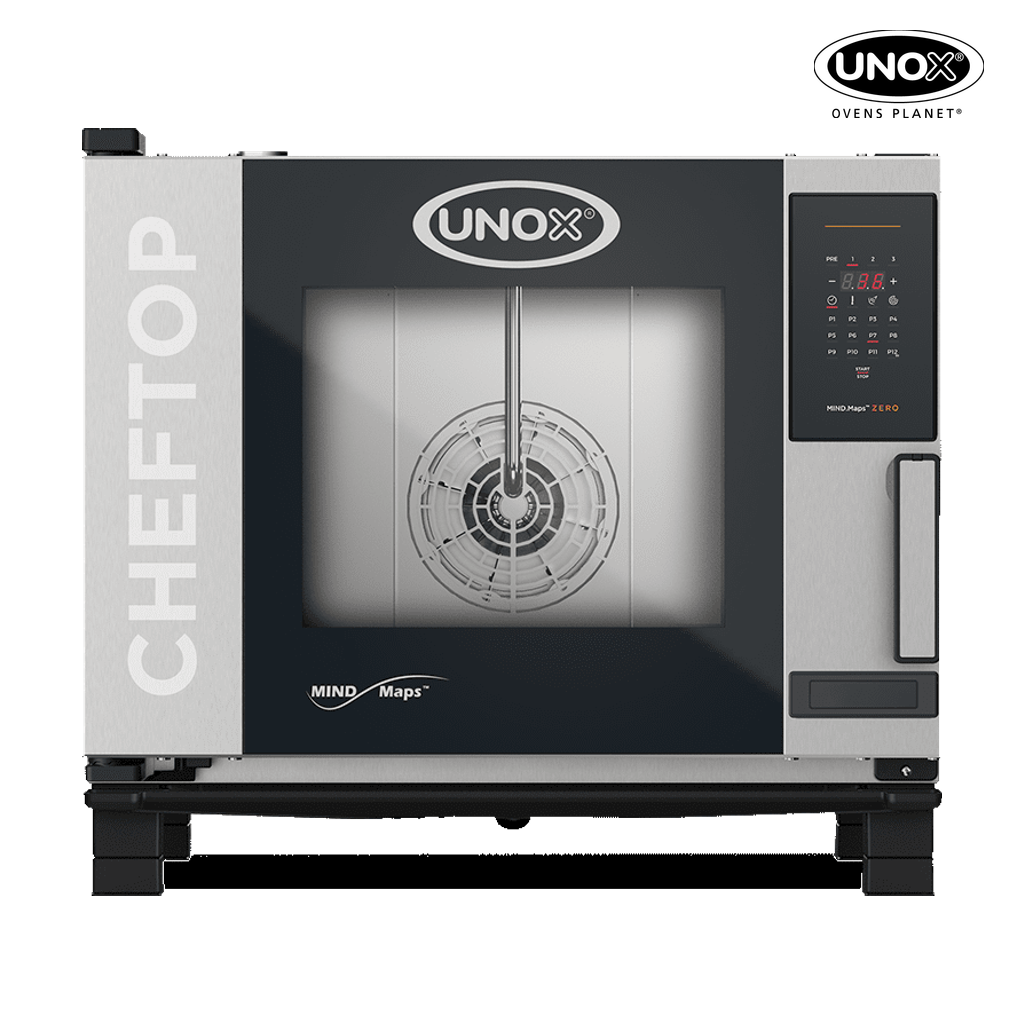 5 trays GN 1/1 Render of UNOX CHEFTOP MIND.Maps™ ZERO commercial convection with humidity oven XEVC-0511-EZRM-LP.