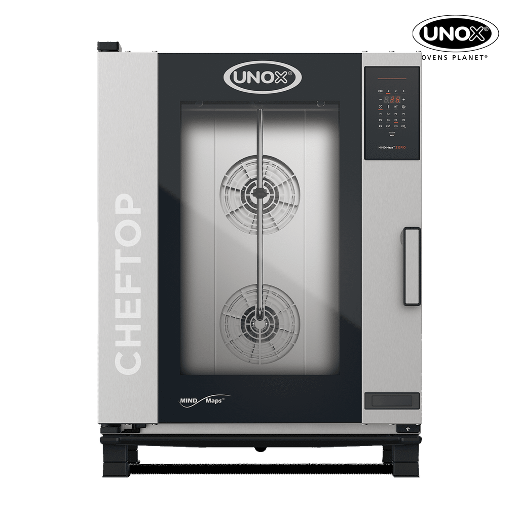 10 trays GN 1/1 Render of UNOX CHEFTOP MIND.Maps™ ZERO commercial convection with humidity oven XEVC-1011-EZRM.
