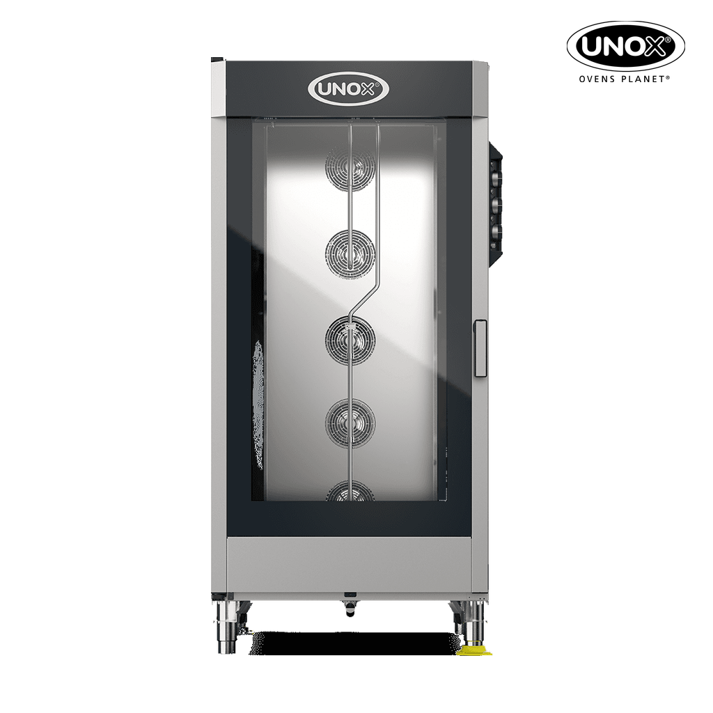 20 trays GN 2/1 Render of UNOX CHEFLUX™ commercial convection with humidity oven XV4093.