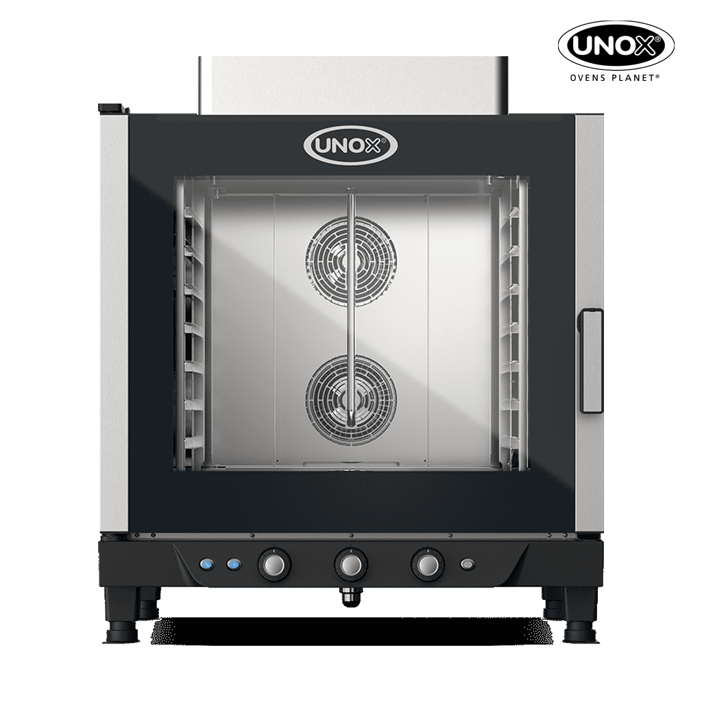 7 trays GN 1/1 Render of UNOX CHEFLUX™ commercial convection with humidity oven XV513G.