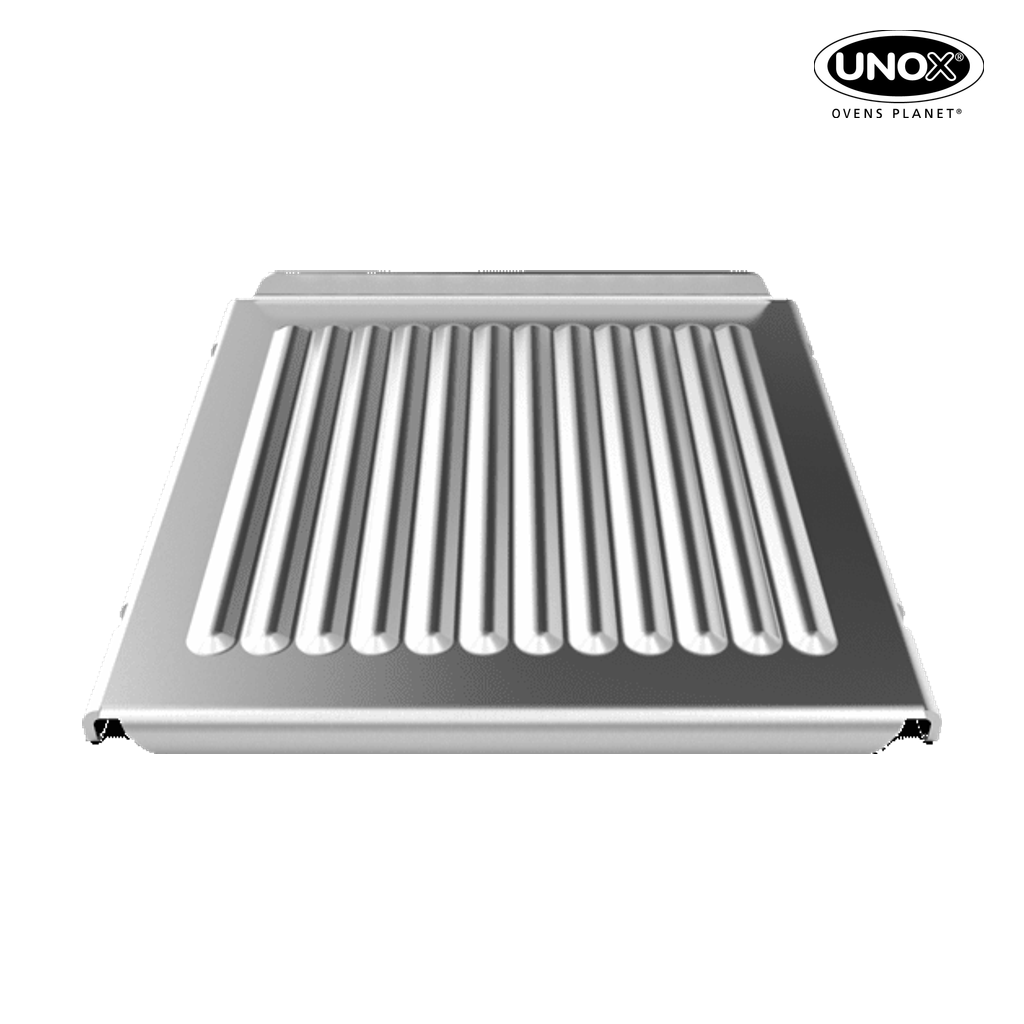 SPEED.Plate RIBBED unox commercial tray for speed oven 300x300, 11.8" x 11.8" TG143.