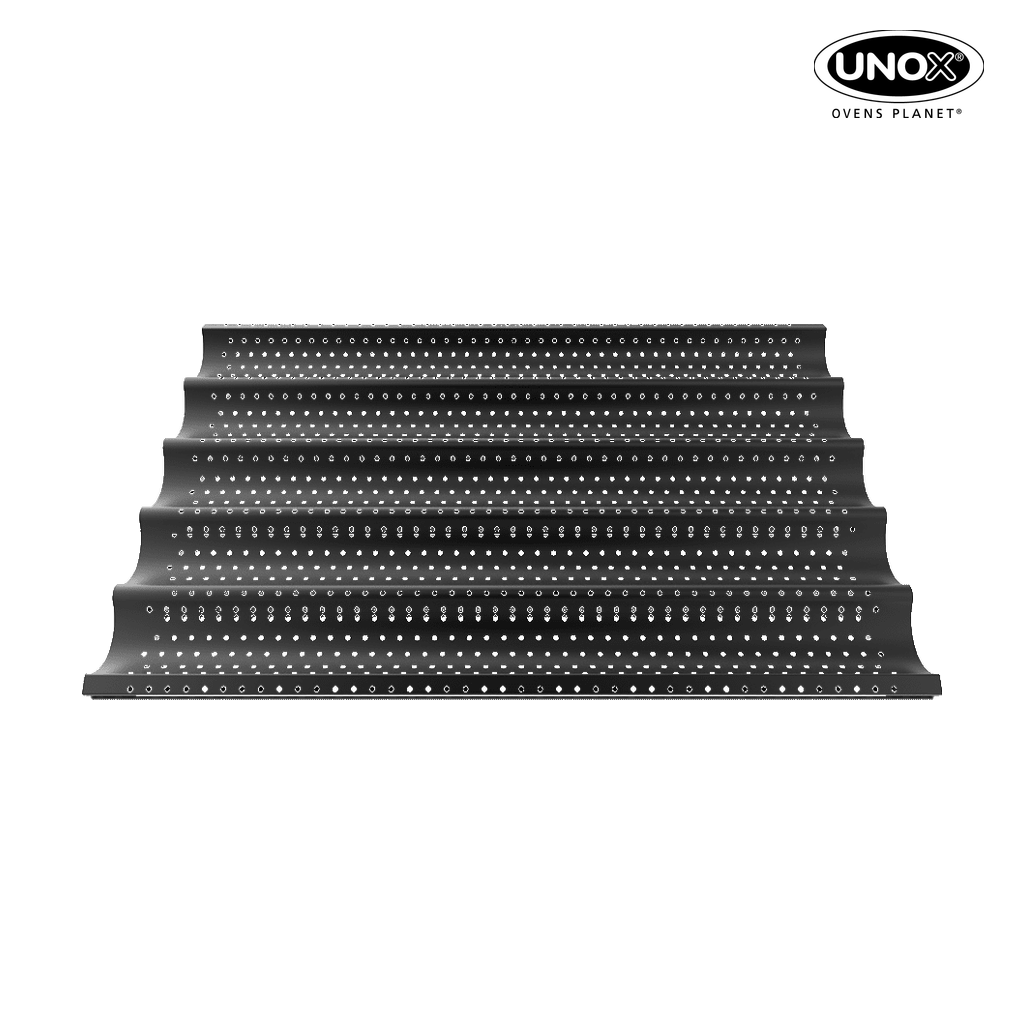 FORO.BAGUETTE.BLACK unox commercial tray for bakery and pastry 600x400, 18"x16", 18"x26" TG435.