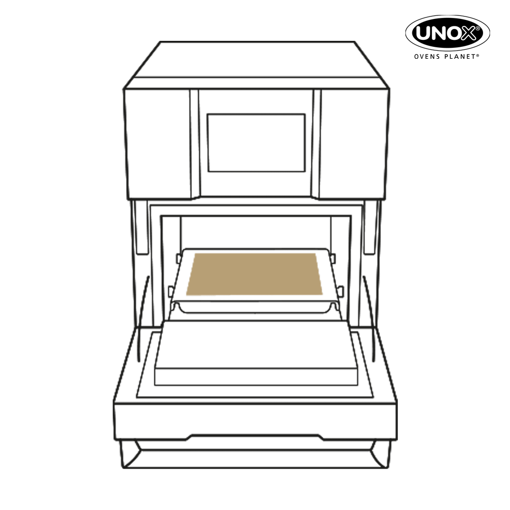 Non-stick fiberglass sheet unox commercial tray for speed oven 300x300, 11.8" x 11.8" XUC294.