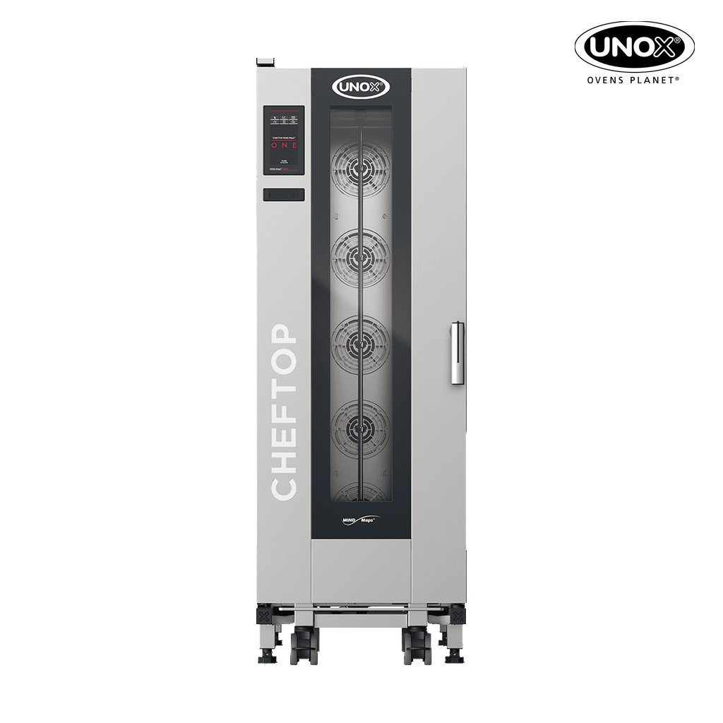 20 trays GN 1/1 Render of UNOX CHEFTOP MIND.Maps™ BIG ONE commercial trolley combi oven XECL-2013-E1RS.