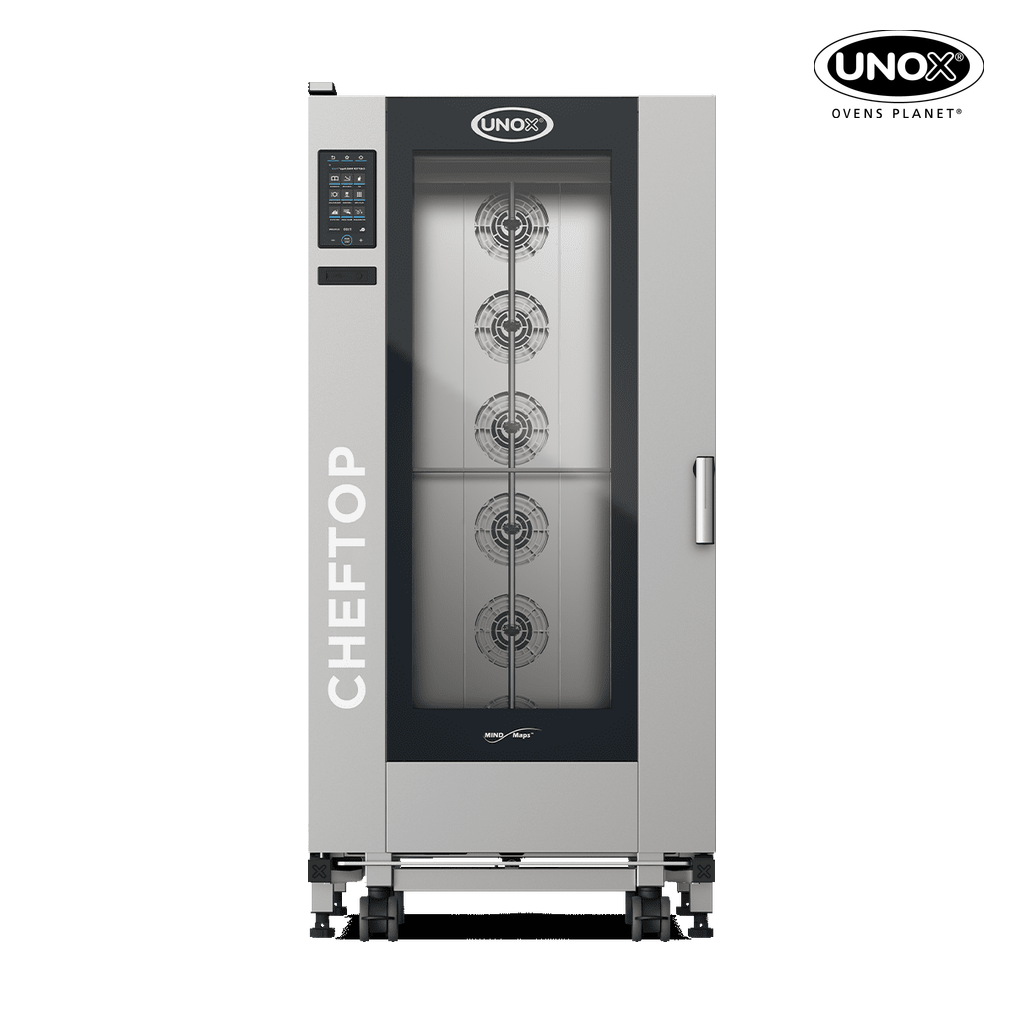 20 trays GN 1/1 Render of UNOX CHEFTOP MIND.Maps™ BIG PLUS commercial trolley combi oven XEVL-2011-DPRS.