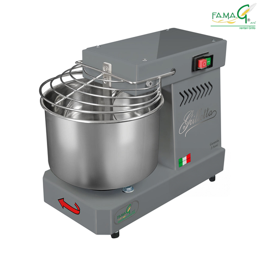 Famag IM5 Single Speed Spiral Dough Mixer - Dark Silver