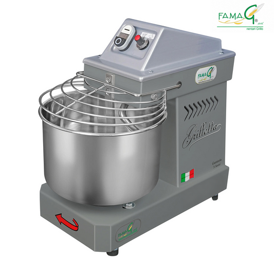 Famag IM5 10-Speed Spiral Dough Mixer - Dark Silver