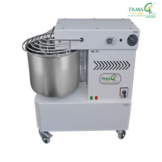 Famag IM15 Single Speed Spiral Dough Mixer - side view