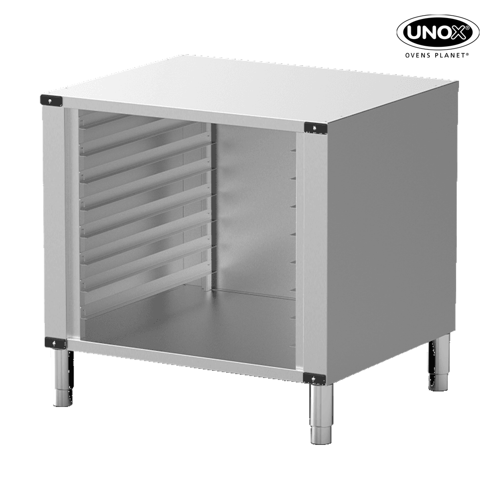 Unox The multifunctional support ideal for storing trays safely and place your oven at the perfect height to work. XENRA-08EU-H.