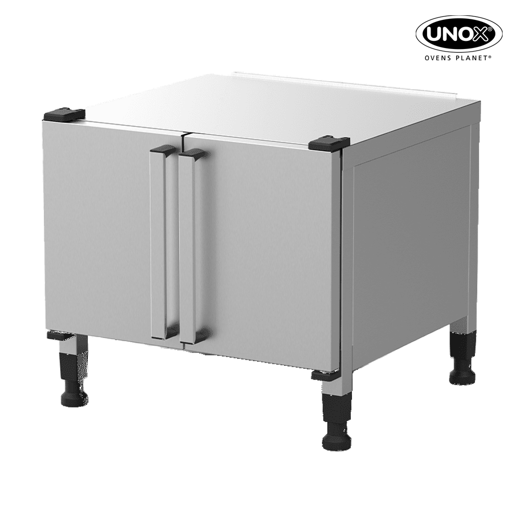 Unox Equipped with a tray-holding compartment and free space for the storage of material. XWDEA-0611-H.