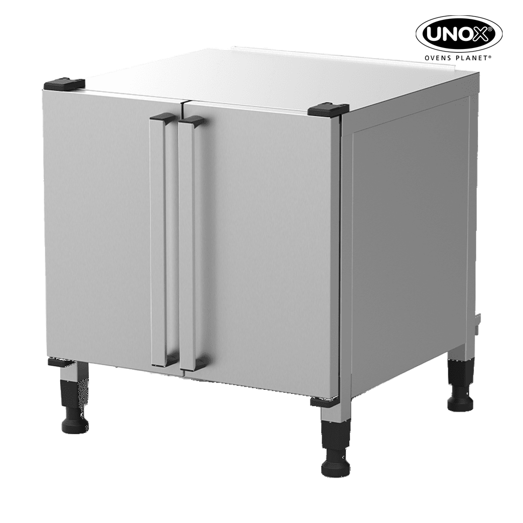 Unox Equipped with a tray-holding compartment and free space for the storage of material. XWDEA-1011-U.
