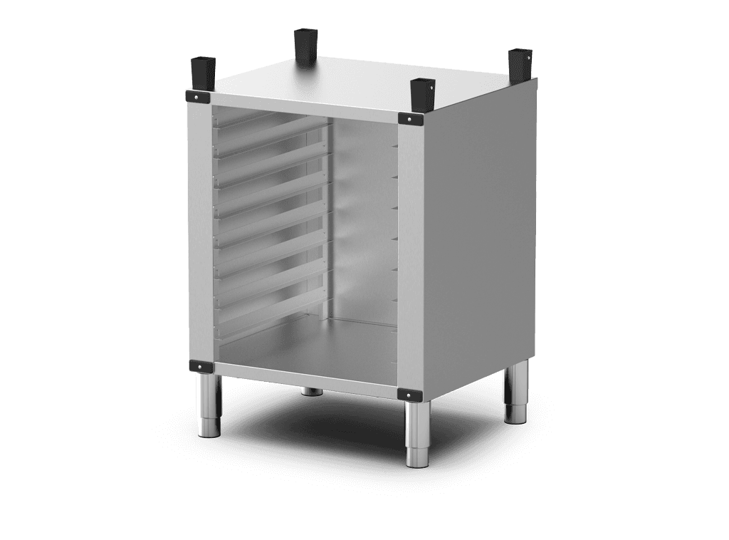 Unox The multifunctional support ideal for storing trays safely and place your oven at the perfect height to work. XWNRA-08HS-H.