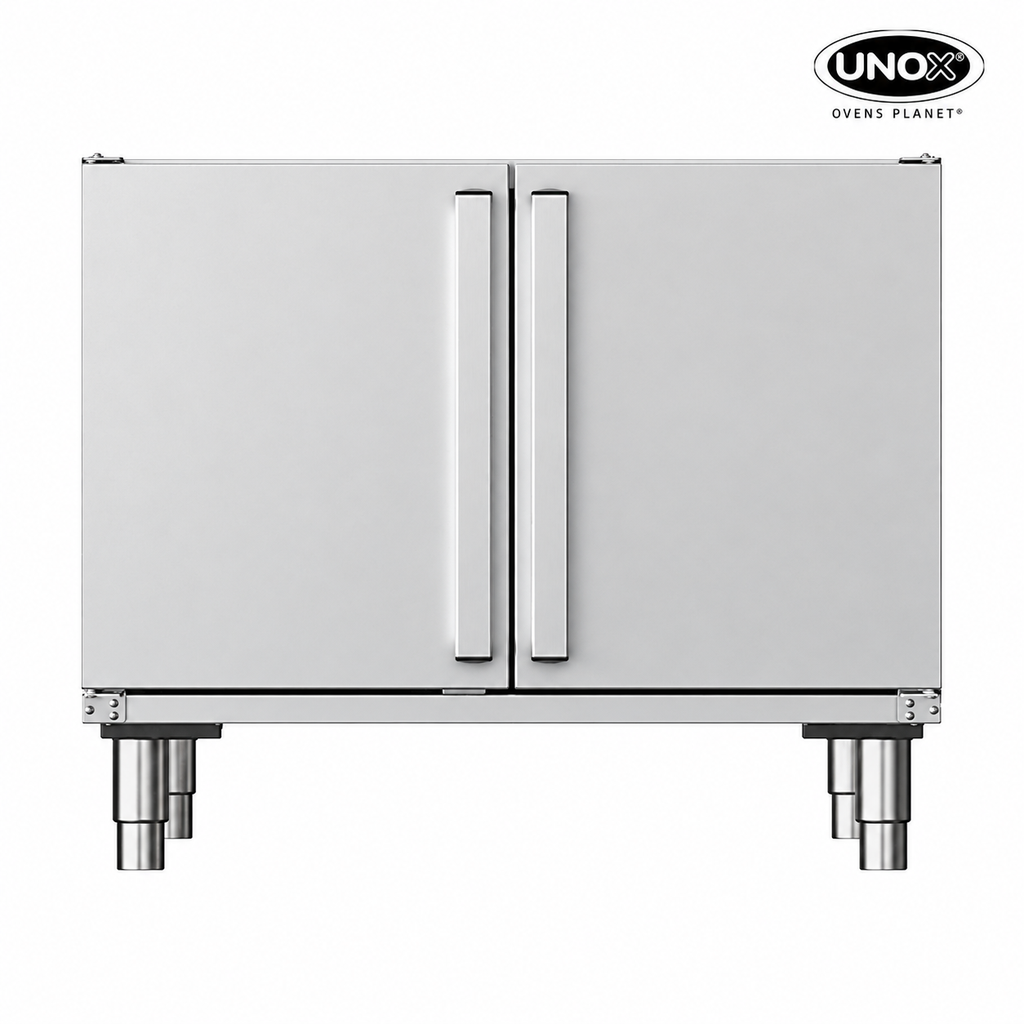 Unox Equipped with a tray-holding compartment and free space for the storage of material. XWVEC-0821.