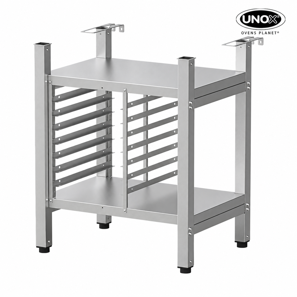 Unox The multifunctional support ideal for storing trays safely and place your oven at the perfect height to work. XWVRC-0711-UH.