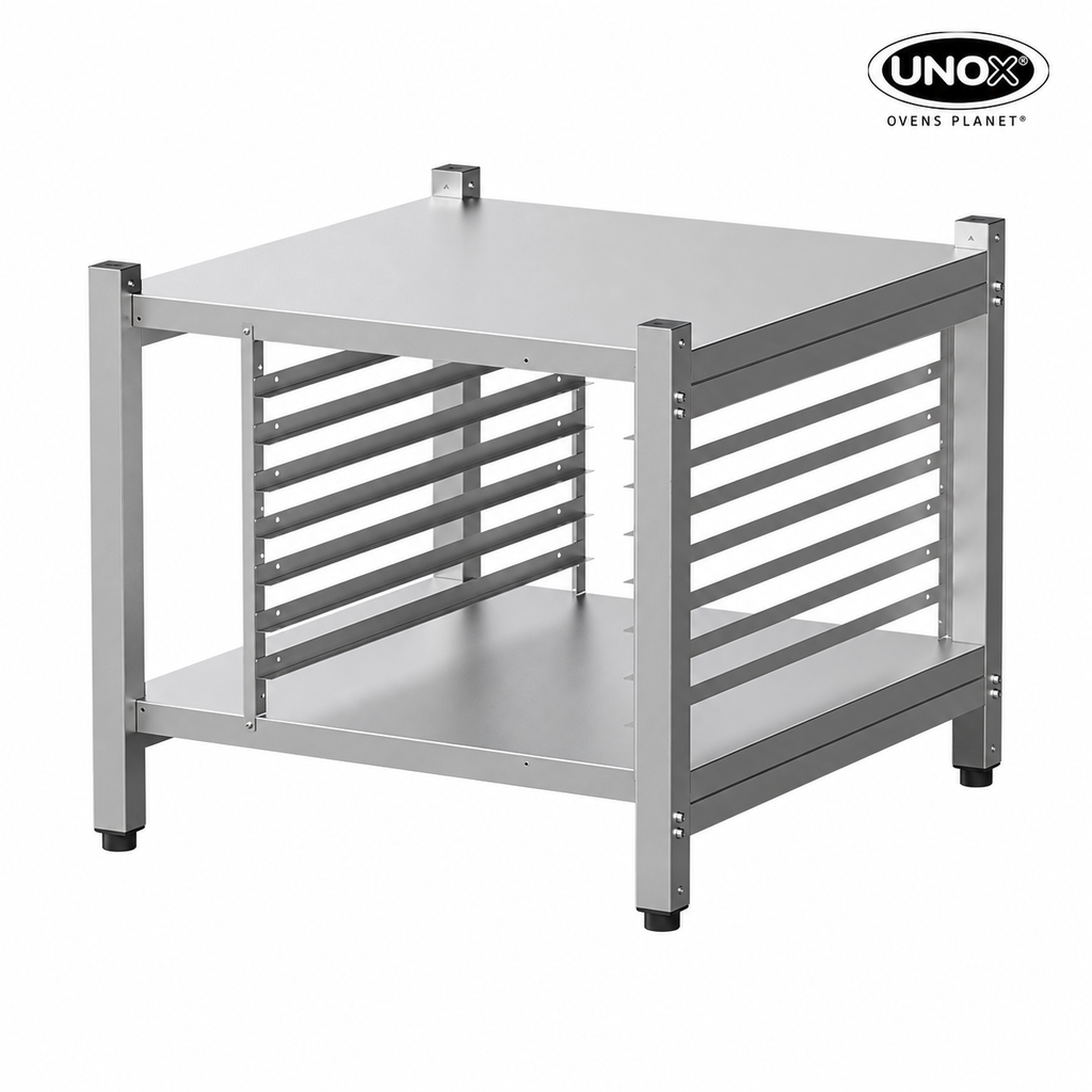 Unox The multifunctional support ideal for storing trays safely and place your oven at the perfect height to work. XWVRC-0721-H.