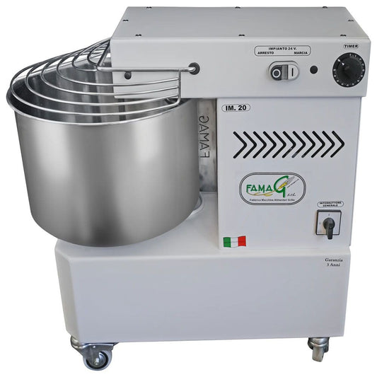 Famag IM20 Single Speed Spiral Dough Mixer - side view