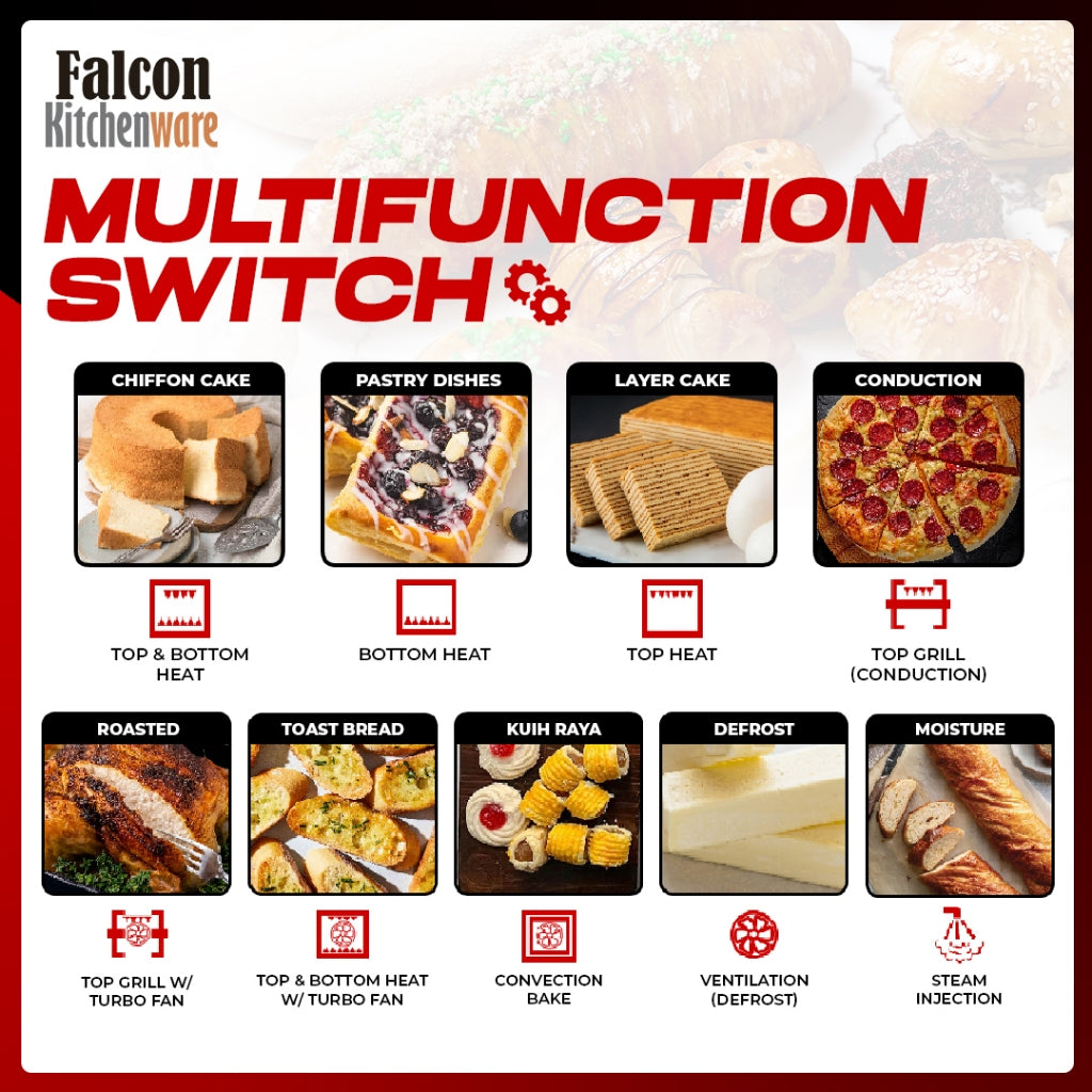 Multifunction selector switch and baking modes