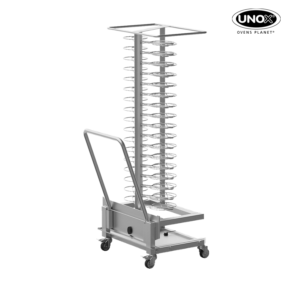 Unox Corrosion-resistant AISI 316L steel trolley for regenerating dishes. XEVTL-051P.