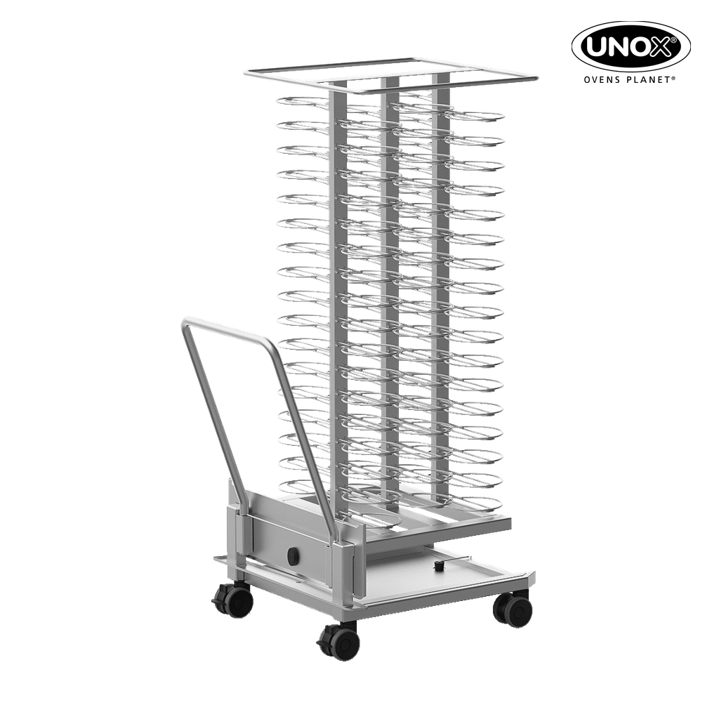 Unox Corrosion-resistant AISI 316L steel trolley for regenerating dishes. XEVTL-102P.