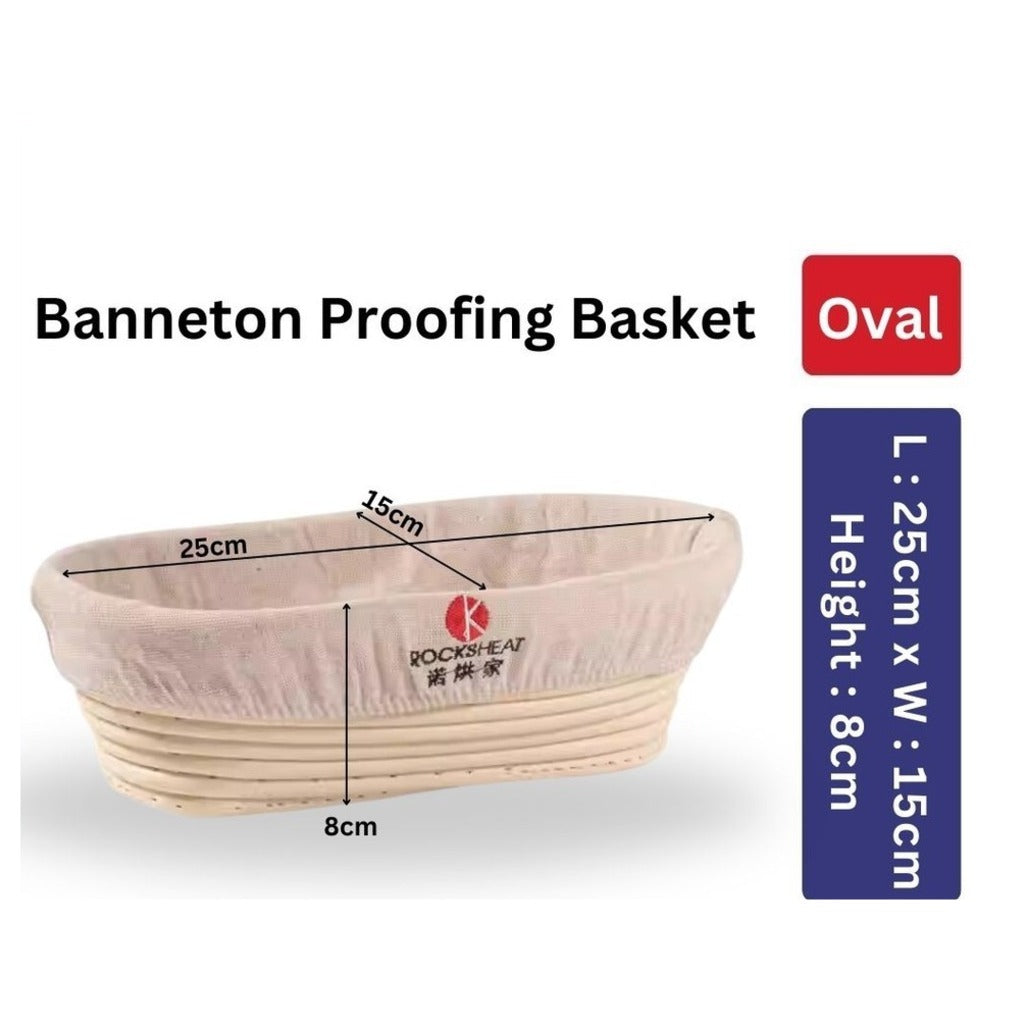 Rocksheat banneton oval 25 x 15 x 8 cm