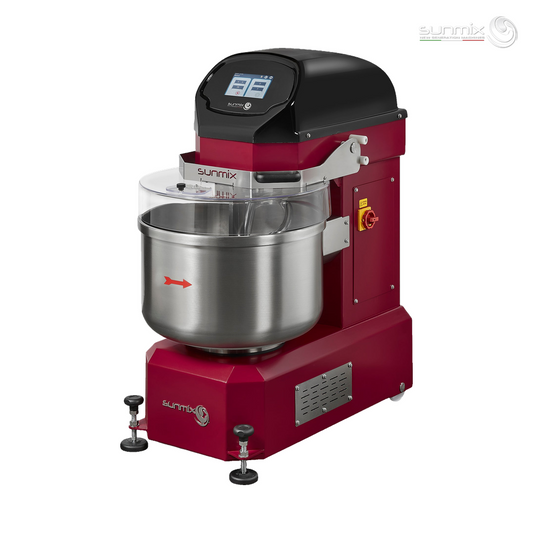 Sunmix QUEEN 50-2 spiral dough mixer in Rosso Rubino