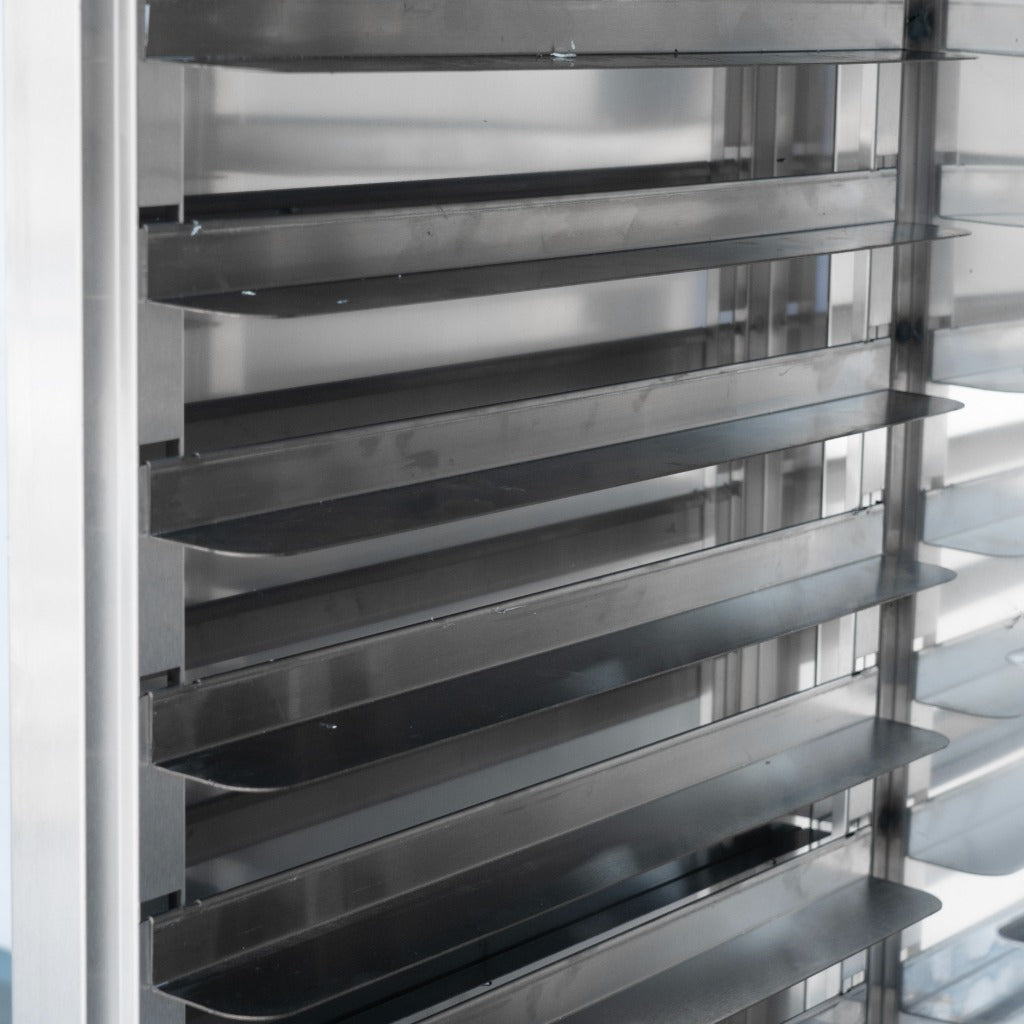 Stainless steel tray rails