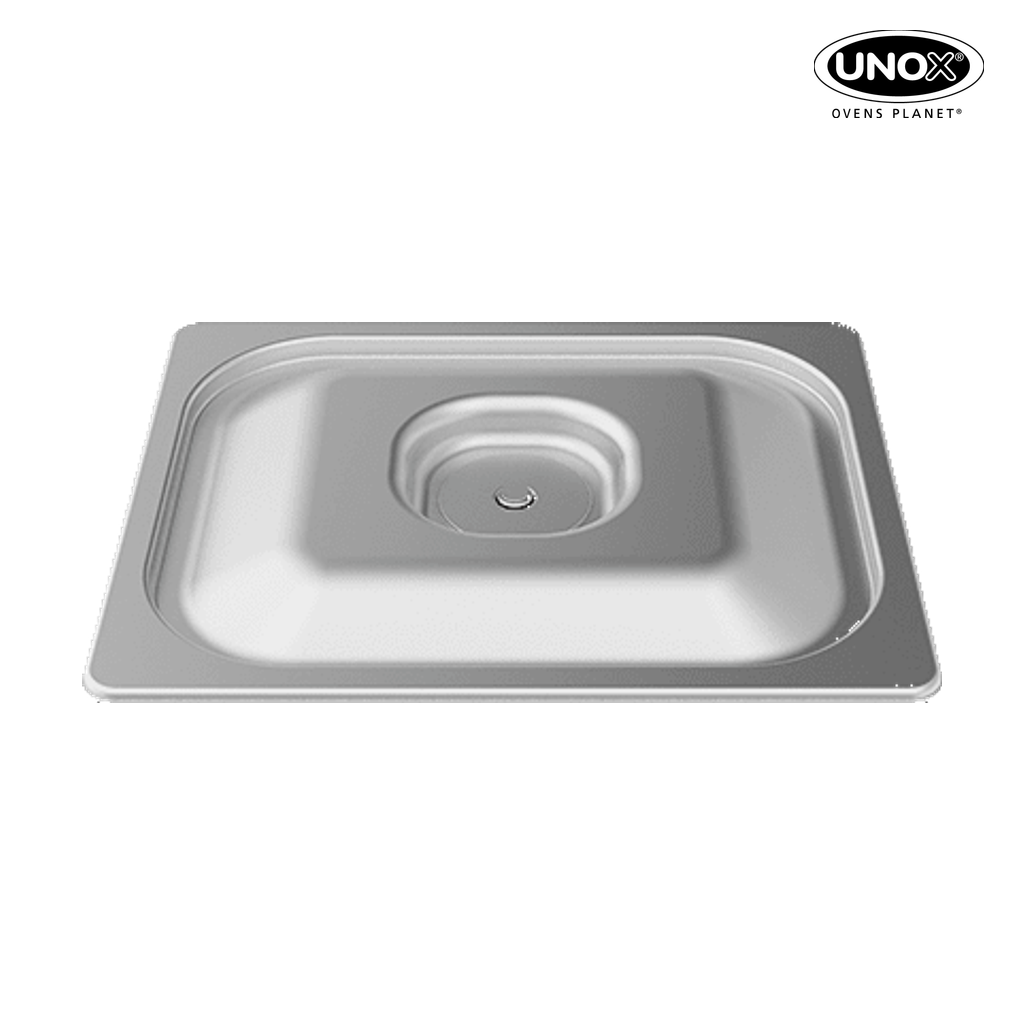 Unox Stainless-steel lid with food-safe silicone gasket. TG120.