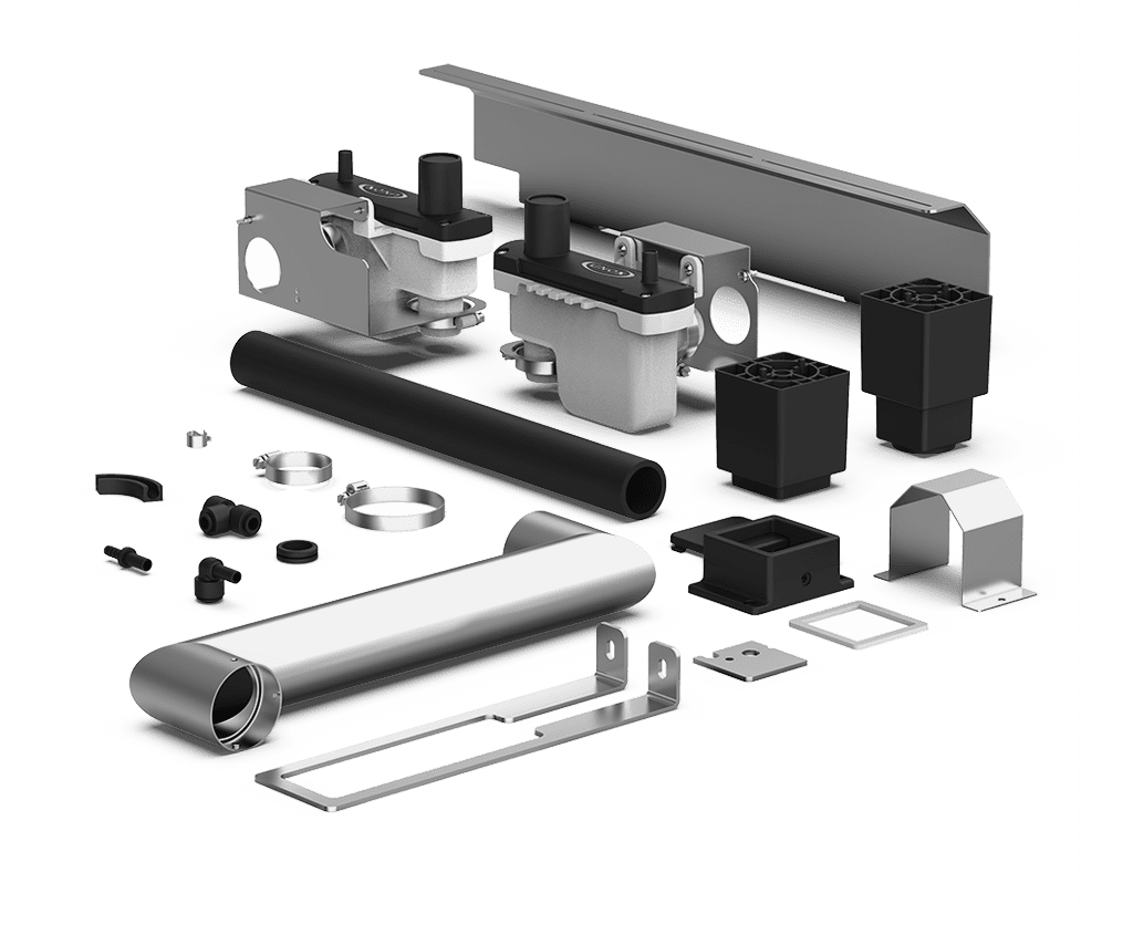 Unox It includes all the necessary parts for installing two stacked electric ovens. XECQC-0013-E.