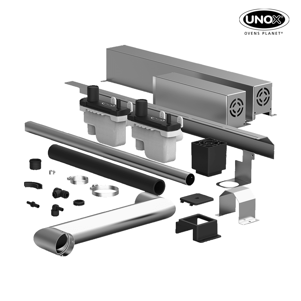 Unox It includes all the necessary parts for installing two stacked ovens. XEVQC-0711-G.