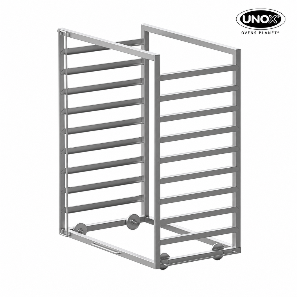 Unox It allows rapid loading and extraction of the trays, reducing the amount of time the door is open. XWVBC-0911.