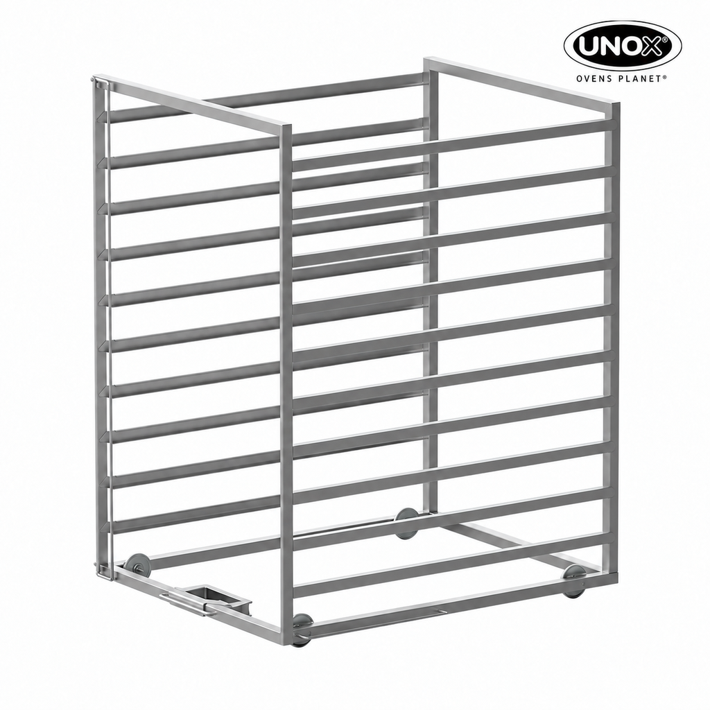 Unox It allows rapid loading and extraction of the trays, reducing the amount of time the door is open. XWVBC-1021.