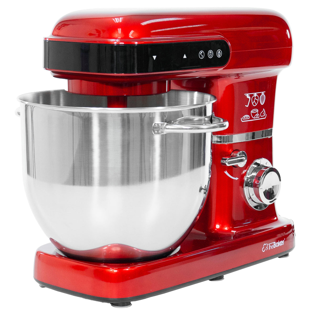 The Baker Artisan SE.M2 stand mixer in Red