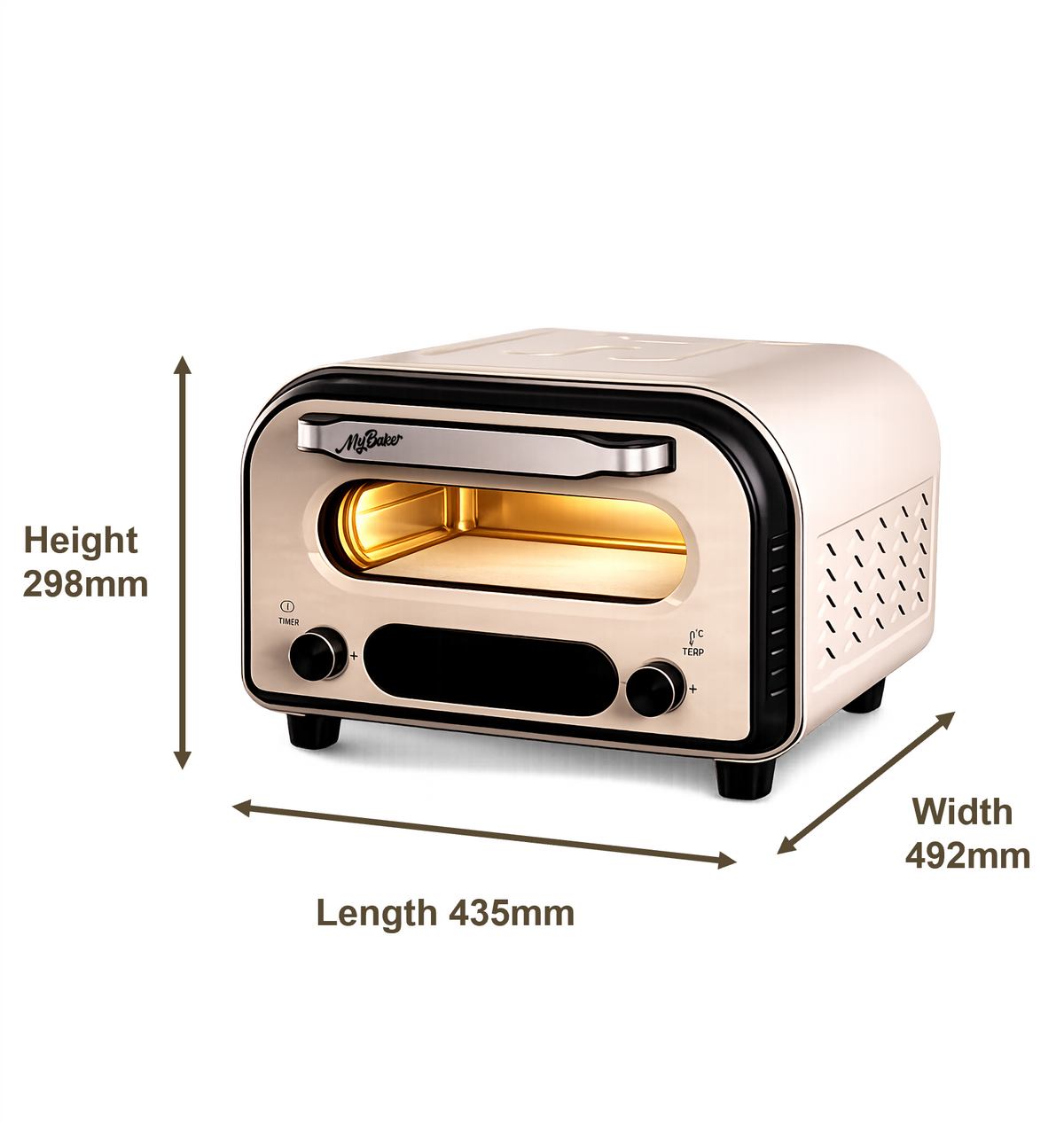 MyBaker HF-1202EL dimensions