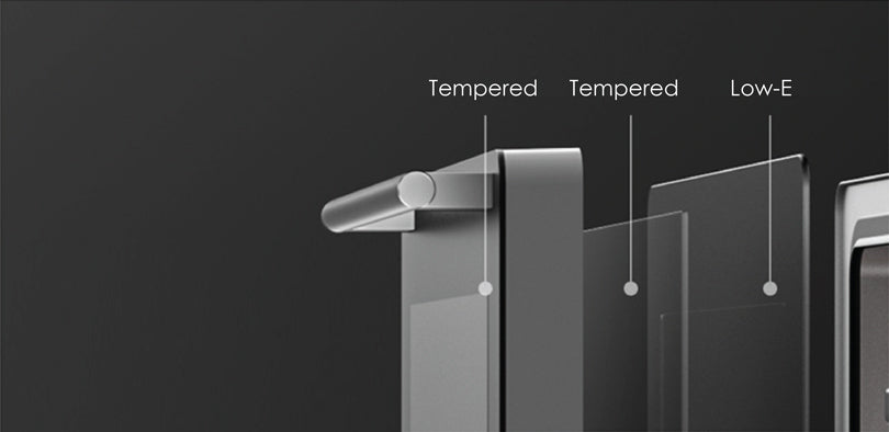 Triple-layer glass door
